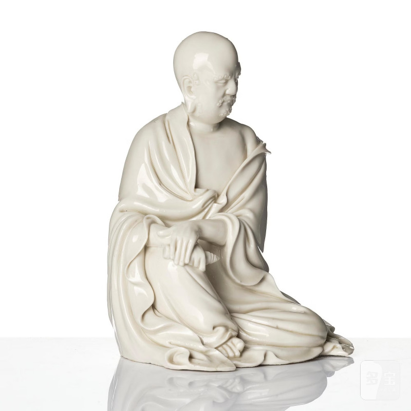 A blanc de Chine seated figure of Bodhidharma, - 图6